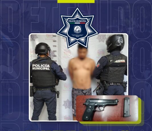 Detienen a una persona por el presunto delito de portación de arma de fuego en Oaxaca de Juárez
