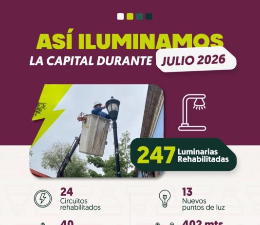 Oaxaca de Juárez fortalece el trabajo de mantenimiento y ampliación de la red del alumbrado público