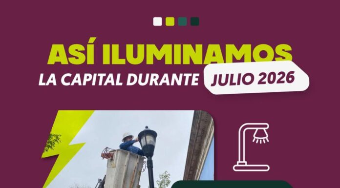Oaxaca de Juárez fortalece el trabajo de mantenimiento y ampliación de la red del alumbrado público