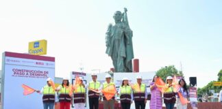 La transformación de Oaxaca se construye, arranca Salomón Jara obra del paso a desnivel en la carretera federal 190 kilómetro 184 + 300