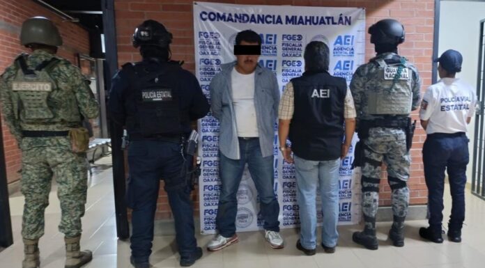 Por intento de homicidio con disparos de arma de fuego, FGEO ejecuta orden de aprehensión en la Sierra Sur