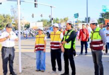 Supervisan construcción del Paso a Desnivel Monumento a Juárez