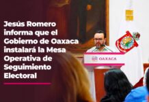 Jesus Romero informa que el Gobierno de Oaxaca instalará la Mesa Operativa de Seguimiento Electoral (MOSE)
