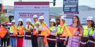 La transformación de Oaxaca se construye, arranca Salomón Jara obra del paso a desnivel en la carretera federal 190 kilómetro 184 + 300