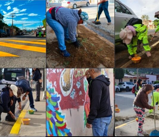 Con tequio vecinal, mejoran imagen urbana en el Ex Marquesado
