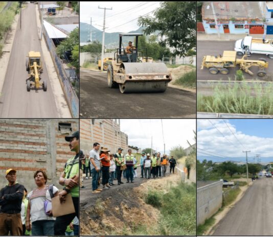 Ray Chagoya atiende petición vecinas y vecinos en la calle Esmeralda de Pueblo Nuevo