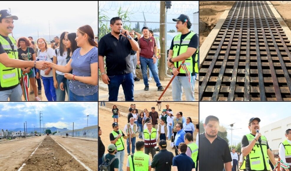 Ray Chagoya entrega rehabilitación del colector sanitario y drenaje pluvial avenida La Campiña