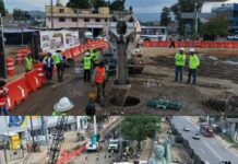 Avanza cimentación profunda del Paso a Desnivel Monumento a Juárez