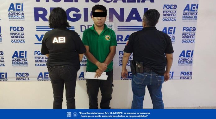 FGEO ejecuta orden de aprehensión contra persona investigada por tentativa de homicidio en Oaxaca de Juárez