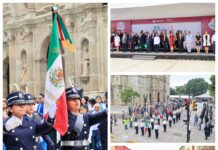 Con Desfile de Banderas, Oaxaca de Juárez fortalece el fervor patrio