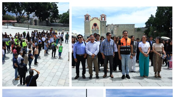 Oaxaca de Juárez participa en el Segundo Simulacro Nacional 2026