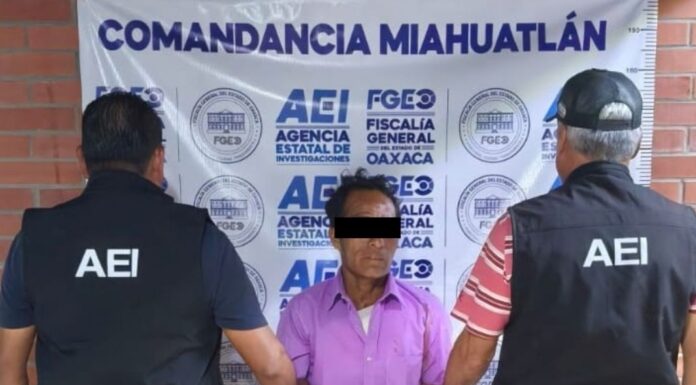 Fiscalía de Oaxaca ejecuta orden de aprehensión contra probable responsable de homicidio calificado cometido con arma de fuego en Santa Catarina Loxicha