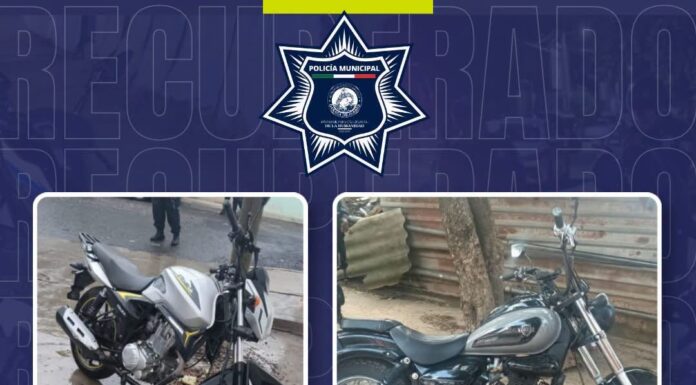 Policía Municipal de Oaxaca de Juárez asegura dos motocicletas con reporte de robo