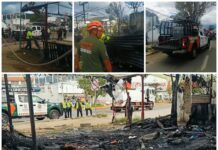 Atención a incendio en establecimiento comercial