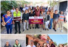Ray Chagoya impulsa el trabajo en equipo con el Banco de Materiales en la colonia Volcanes