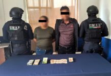 Policía Municipal detiene a dos personas que transportaban dinero en efectivo sin acreditar su procedencia