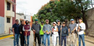 Tequio vecinal fortalece la limpieza y el cuidado de espacios públicos en San Martín Mexicapam