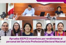 Aprueba IEEPCO incentivos por rendimiento al personal del Servicio Profesional Electoral Nacional