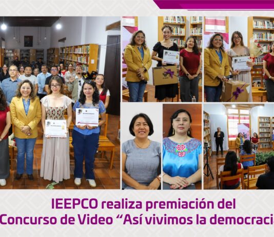 IEEPCO realiza premiación del Concurso de Video “Así vivimos la democracia”