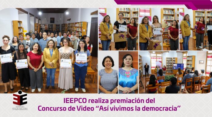 IEEPCO realiza premiación del Concurso de Video “Así vivimos la democracia”