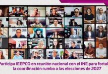 Participa IEEPCO en reunión nacional con el INE para fortalecer la coordinación rumbo a las elecciones de 2027